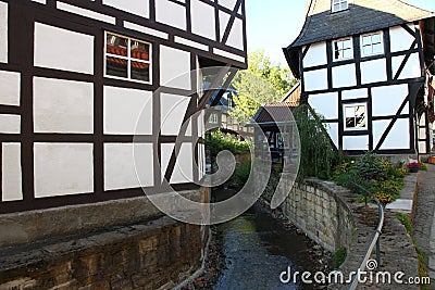 North of the Harz mountains, in the middle of idyllic nature Stock Photo